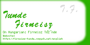 tunde firneisz business card